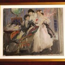 Oil Painting, preliminary study. Bessie and daughters