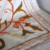 Embroidered bedspread
