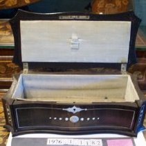 Glove box with top open