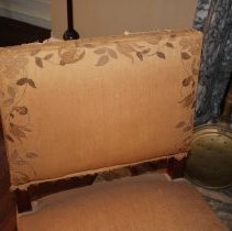 Rocking chair embroidered detail front backrest