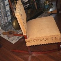 Rocking chair embroidered side