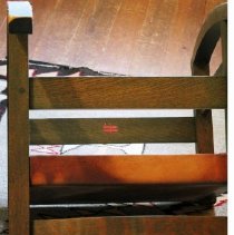 Stickly rocker, maker's mark underneath