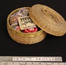 Wicker sewing basket