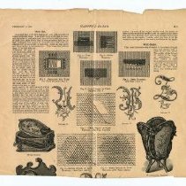 Newspaper clipping, sewing