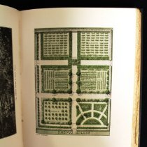 Garden plan engraving