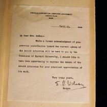 Ernest Wilson letter to Mrs. McKee