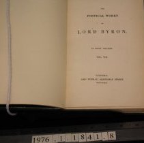 Lord Byron 8 title
