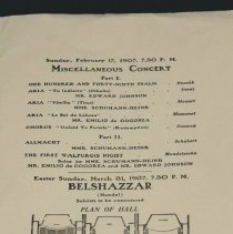 Program for Handel"s Messiah, inside back cover