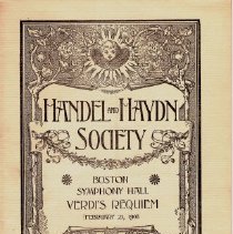 Music Program, Verdi's Requiem, cover