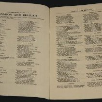 Program for Samson and Deliah, Front Inside Cover, page 2