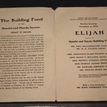 Program for Mendelsshon's Elijah, title page