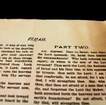 Program for Mendelsshon's Elijah, laid paper