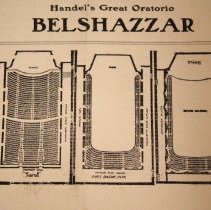 Program for Mendelsshon's Elijah, seating