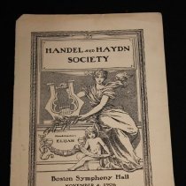 Program for Mendelsshon's Elijah, cover