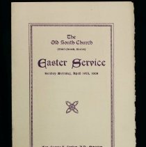 Program, Music, Easter Service, front cover
