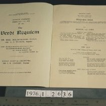 Program, Theatre, Verdi's Requiem, title page