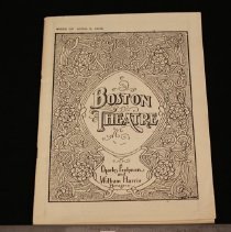 Theater Program, Boston Theatre, cover