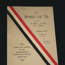 Theater program, Spirit of '76, cover