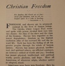 Program, Christian Freedom, interior pages