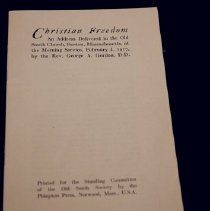 Program, Christian Freedom, cover