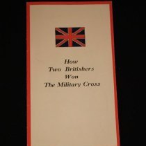 Booklet, How Two Britishers Won The Military Cross, cover