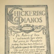 Music Program, St. Cecilia Mass, The Pilgrims, program back cover