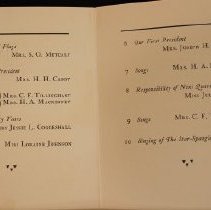 Program, Society of Colonial Dames, interior