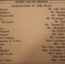 Program, Theater, Peter Ibbetson, cast