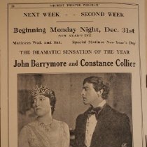 Program, Theater, Peter Ibbetson, photograph actors