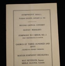 Program, Music, Symphony in C Minor, No. 2, cover