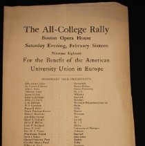 Program, Music, The All-College Rally, cover