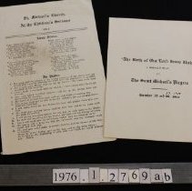 Front covers for the play and the song lyrics