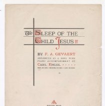 Cover, "The Sleep of the Child Jesus"