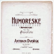 Dvorak's Humoreske, front cover