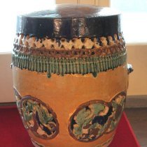 Stoneware garden seat