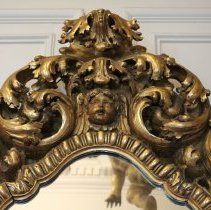 Wall mirror top detail