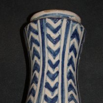 Blue and white faience drug jar