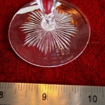 Etched Stemware used on the "Marjorie" yacht -base