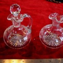 Etched Glassware used on the "Marjorie" yacht-cruet