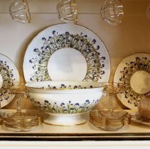 Spode Copeland Blue Iris on shelf