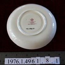 Mintons Monogramed Coffee Cup Saucer, bottom