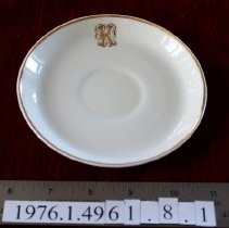 Mintons Monogramed Coffee Cup Saucer, top