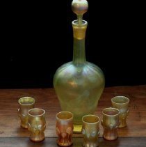 Tiffany favrile liqueur set