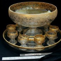 Venetian punch bowl set