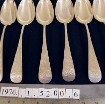 Large Dessert Sppons, Pond Lily pattern    7-12