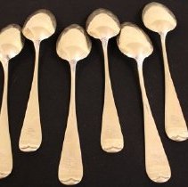 Large Dessert Sppons, Pond Lily pattern    7-12 verso