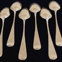 Large Dessert Sppons, Pond Lily pattern    1-6 verso