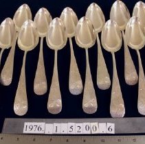 Large Dessert Sppons, Pond Lily pattern