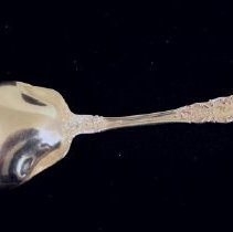 Bouillon Spoon, Gorham Baronial pattern  verso