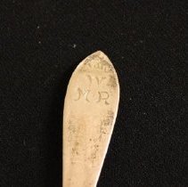 Silver demi-tasse spoon    initials